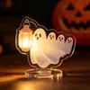 Suporte de Acrílico Gato Preto Bruxa Halloween 2026 Decoração de Mesa Desenho Animado Plano 2D para Festa do Festival Fantasma