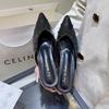 Zapatillas de Medio Uso de Nicho para Mujer Verano Ropa Exterior 2025 Primavera Nuevo Estilo Planos Tacón Bajo Redes Sociales Rojas Sandalias Punta Fina Mula