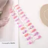 Serie de Impresión de Color Casual Garra de Águila Pequeña Manicura Portátil para Mujeres 24 Piezas Manicura Terminada Uñas Almendradas