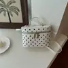 Bolsa de Mano con Puntos Estilo Coreano Transfronteriza 2026 Nueva Moda Personalidad Tendencia Bolso de Hombro Único Bolso Cruzado con Textura Elegante