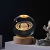 Fornecedor Direto Atacado Fabricante Bola de Cristal Luminosa Esculpida Internamente Luz de Noturna Decoração de Mesa Presente de Feriado Lembrança