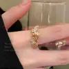 Anillo Abierto de Mariposa con Pedrería, Moda Fresca y Elegante de Verano, Anillo de Estilo Minimalista de Lujo Ligero Único