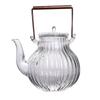Crane Head Chrysanthemum Flap Copper Tie Pot Alto Borossilicato de Vidro Transparente Flor Bule Casa Fogão Elétrico Cerâmica Chá Quebrando Bule
