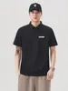 Ropa para Hombre Fengshe / Camisa POLO simple de corte holgado estilo americano para hombre, de manga corta, con cremallera, cuello camisero y artesanía de silicona 3D