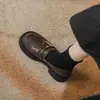Zapatos Planos de Cuero Populares para Mujer, Mocasines Versátiles de Suela Blanda Estilo Retro Británico, Nuevos Zapatos sin Cordones Primavera 2026