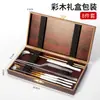 Caja de madera set de herramientas para quitar cera del oído cucharilla para el oído cucharilla para el oído cucharilla para el oído palo de pluma de ganso hebilla pelo con luz visible cucharilla luminosa para el oído