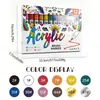 Caneta Marcadora Acrílica Tipo Válvula Traseira, Caneta Marcadora Acrílica Líquida Direta, Conjunto de Canetas Aquarela para Pintura de Estudante, Pressione para Dispensar Tinta