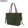 Bolso de mano informal de lona encerada para mujer, bandolera, bolso de compras, bolsa de almacenamiento, venta directa de fábrica
