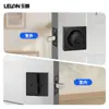 Cerradura de Pestillo Cuadrada Negra Mate Estilo Americano Transfronteriza Cerradura Oculta para Puerta Interior Cerradura Auxiliar para Puerta Principal de Aleación de Zinc Cerradura Invisible de Paso