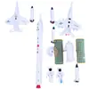 Transbordador Espacial Set de 7 Piezas Astronauta Planeta Cohete Decoración para Pastel Adornos Modelo de Aviación Cohete de Exploración