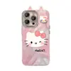 Lanyard de Muñeca de Gato Kt Adecuado para Funda de Teléfono Móvil Apple 17 Iphone16Promax Hilo de Plumas 13 Dibujo Animado Lindo 15 Femenino