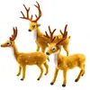 Enfeite de Brinquedo de Pelúcia de Veado Flor de Ameixa Simulação de Natal Decoração de Atmosfera Festiva Cenário Arranjo Adereço de Fotografia Boneca