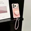 Funda de Epoxy de Color Sólido Simple Adecuada para iPhone 17 Pro Max con Asa, 16 Soporte, 15/16 Pro Anti-Caída Funda para Teléfono 15