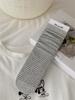 Calcetines Holgados a Rayas Grises con Borde Enrollado, Estilo Coreano de Otoño, Algodón Australiano Premium sin Costuras, Suaves, Versátiles, de Media Pantorrilla, Rayas Finas