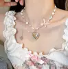 Colar de Laço com Contas na Cor Dopamina, um Choker Doce e Versátil para Viagens de Verão e Fotos de Férias