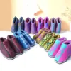Gancho de Lã Sapatos de Algodão Flats Outono e Inverno Antiderrapante Resistente ao Desgaste Espessados Sapatos de Inverno Feitos à Mão para Homens e Mulheres Casuais Casamento Tudo-em-Um