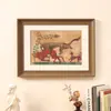 Marco de Fotos Vintage Estilo Americano Marco Vacío para Montaje Marco para Rompecabezas A3 Marco para Fotos A4 Boceto 4K Tamaño Grande Montado en Pared Póster de Pintura al Óleo