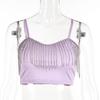 Top Cropped sem Alças com Franjas e Strass Estilo Europeu e Americano para Mulheres, Ultra Curto, Sexy, Ajustado ao Corpo, Top para Boate T12000