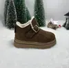 Zapatos Birkenstock de Suela Gruesa para Mujer, Botas de Nieve Calientes Forradas de Lana para Invierno, Botines Estilo Martin 2026 Nuevos, Zapatos de Algodón Peludos para Exteriores