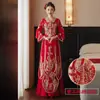 Vestido de Boda Tradicional Chino para Novias de Tallas Grandes, Talla 6XL, Diseñado para Cubrir el Cuerpo, Vestido de Dragón y Fénix, Estilo Xiuhe