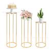 Camino Geométrico Plomo Boda 2025 Enchapado Accesorios de Boda Soporte de Flores de Caja de Hierro Dorado Decoración Suministros Festivos