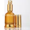 Botella de Vidrio Esmerilado Marrón para Aceite Esencial, Botella Dispensadora de Cosméticos Líquidos de Esencia para Loción, Botella con Gotero Opaca a la Luz, Botella Vacía