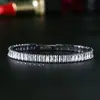Nuevo brazalete de garra con circonita hip hop totalmente engastado con diamantes, diamante cuadrado, colorido, moda, simple, para calzar, personalidad, diseño de nicho, joyería