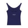Diseño de Lazo de Encaje Ajustado Ajustado Hermoso Espalda Descubierta Tirantes Chaleco Pequeño Moda de Verano Nicho Ins Top