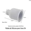 Ornamento de molde para vaso de gesso bandeja para vaso arranjo de flores caixa de armazenamento de lótus bandeja vaso listrado molde de silicone