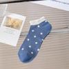 Calcetines azules para mujer, calcetines cortos finos de verano, calcetines bajos de malla transpirable, calcetines de oso de dibujos animados, calcetines náuticos de una generación