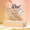 Regalo para el Día del Padre Adornos Acrílicos en Forma de Corazón Regalos Conmemorativos Creativos para Papá Venta Caliente Transfronteriza Mesa Acrílica