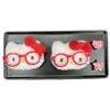 Zapatos con agujeros accesorios de escritura cabeza kt rizada de felpa zapatos lindos flor diy gafas rojas cuadros rojos estrella de cinco puntas hebilla de zapato
