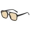 Gafas de Sol de Doble Puente de Aspecto Premium, Cuadradas de Estilo Nuevo, Gafas de Sol Personalizadas de Estilo Coreano de Moda, Gafas Retro de Gama Alta Anti-UV