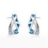 Pendientes de fábrica con plataforma de deseos de AliExpress, triángulo blanco, pendientes de diamantes morados Aobao, una generación de cabello.