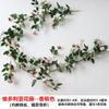 Rosa artificial videira flor artificial rattan ar condicionado tubulação revestimento sala de estar teto decoração plástico Vine flor artificial Videira