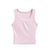 Camiseta de tirantes básica de cuello redondo para mujer, verano elástica ajustada casual sin mangas chica caliente camisola base