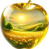 Celebridad de Internet Paisaje de Cristal Pegatinas de Manzana Dormitorio Baño Sala de Estar Refrigerador Decoración de Pared Papel Autoadhesivo Impermeable
