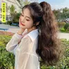 Peluca de Cola de Caballo para Mujer Cabello Largo Rizado Pinza de Sujeción Onda de Agua Cola de Caballo Alta Cabello Artificial Natural Celebridad de Internet Pinza de Sujeción Peluca de Cola de Caballo Trenza
