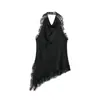 Comercio Exterior Transfronterizo Ropa de Mujer Otoño Nuevo Estilo Europeo y Americano Top Halter de Encaje Chaleco