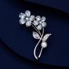 Broche YouShuang Xing europeu e americano, de alta qualidade, feminino, requintado, imitação de cristal, flor, corsage, nicho, design, sentido, alfinete, acessórios de roupas