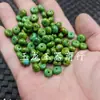Contas vintage de turquesa sintética, contas soltas de jade sintético, contas redondas de jade verde escuro, contas separadoras, acessórios para joias, contas