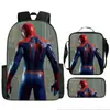 Liberación Rápida Transfronteriza Spider-Man Spider-Man Mochila Escolar Estudiante Niños Bolsa Escolar Periférica Bolso Escolar de Hombro Juego de Tres Piezas