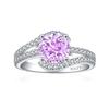 Tonglin comércio exterior venda quente S925 prata incrustada de alto carbono diamante cruz anel feminino fogos de artifício flor de gelo corte zircão cor anel do tesouro