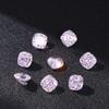 Ninho de Pássaro Cortado Cor Fertilizante Quadrado Tridimensional Luz Luxo Base Pontiaguda Cristal Natural Zircônia Acessórios de Joias Diy Inlay