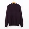 Novedad Otoño/Invierno 2026: Suéter de Lana con Forro Polar de Cuello Medio Alto para Mujer, Jersey de Cachemir de Punto Holgado