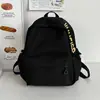 Mochila pequena fresca estilo ins coreano cor sólida grande capacidade para aula, reforço escolar, deslocamento, mochila escolar feminina, mochila leve para viagem