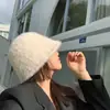 Angora Corazón de Chica~Hermoso Sombrero de Cubo Versátil Sombrero de Pescador Estilo Coreano para Mujer Sombrero de Cubeta Sombrero Cálido Otoño/Invierno para Mujer