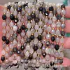 6X8 Piedra Natural Ágata Cristal Corte Duro Cuentas de Arroz Pulsera DIY Collar Accesorios de Joyería Cuentas Semiacabadas Venta al por Mayor