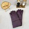 Guantes de invierno transfronterizos nuevos para hombre y mujer, guantes de piel de cinco dedos brillantes, guantes de cuero cálidos, ventas directas de fábrica