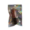 Embalagem para joias a laser quente de e-commerce transfronteiriço, bolsa com zíper para cosméticos, bolsa de folha de alumínio Yin Yang Arco-íris Cor Mágica